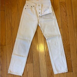 Vintage Levi's White Cream Straight Leg